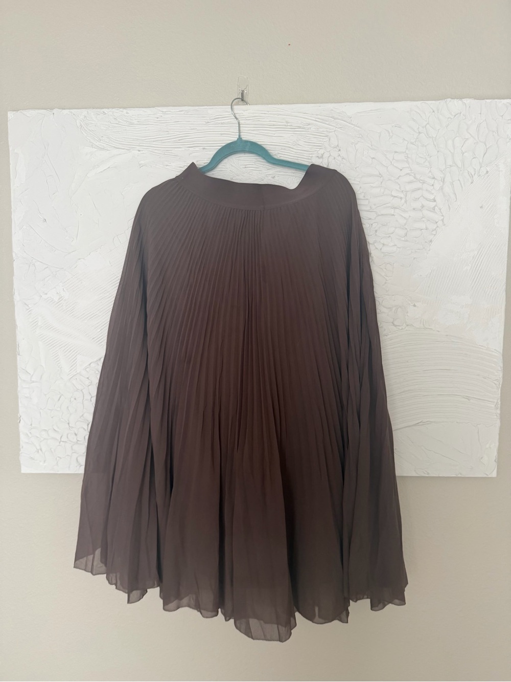 Wilfred Pleated Midi Skirt in Chocolate Brown - Picture 5 of 5